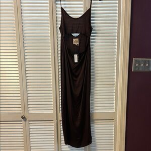 Chaser Black Backless Cutout Slip Dress